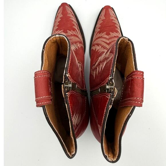 Circle G by Corral RED Cowgirl Boots Size 10 - Picture 3 of 4